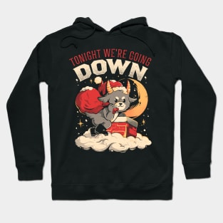 Tonight We re Going Down - Dark Funny Goth Devil Baphomet Christmas Gift Hoodie